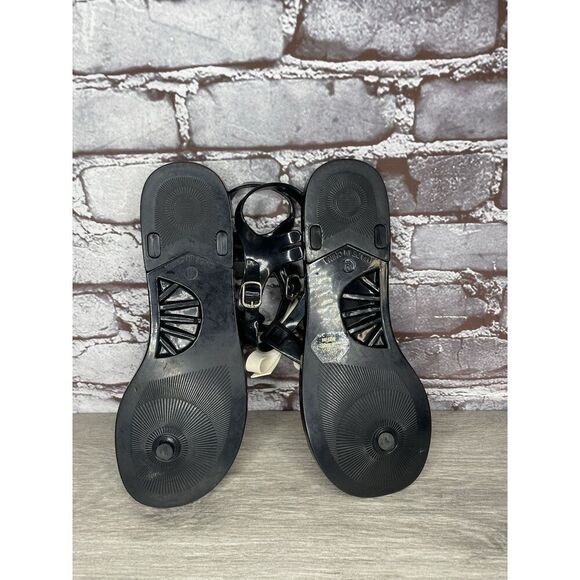 Kate Spade Bennett Black White Bow Jelly Rubber Flat Sandals Women Sz 9M US/40EU - Picture 16 of 16